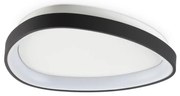 Plafoniera LED design circular Gemini pl d042 on-off 2700k negru