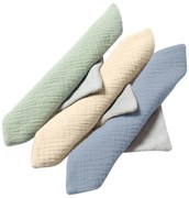 Set 3 lavete absorbante pentru bebelusi din frotir si muselina 22x22 cm  Kidizi Blue, cu agatatoare practica