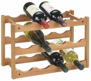 Raf pentru 12 sticle de vin Wenko , lemn masiv nuc