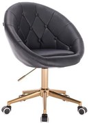 HC8516K Scaun Negru cu Bază Aurie