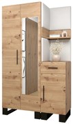 Set mobilier pentru hol Amanda 16 (Stejar artisan + Alb). 1085999