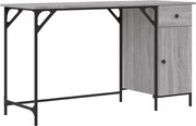 vidaXL Birou de computer, sonoma gri, 131x48x75 cm, lemn prelucrat