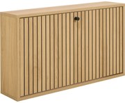 Pantofar în culoare naturală cu deschidere înclinată cu aspect de lemn de stejar 72x43x17 cm Albany – Actona