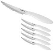 Cuțit de friptură Tescoma Presto 12 cm, 6 buc,  alb