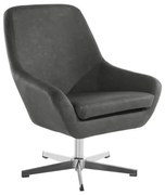 Fotoliu gri cu tapițerie din imitație de piele Naomi - Støraa