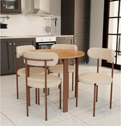 Set masa Onita rotund cu 4 scaune  90 cm
