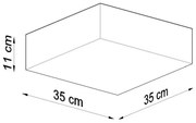 Plafonieră HORUS 35 2xE27/60W/230V negru