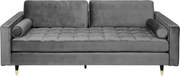 Canapea impozanta Cozy 220cm, catifea gri