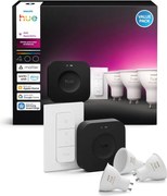 Set de bază Philips Hue WACA 3x GU10/4,2 W 2000–6500 K + Hue Bridge și întrerupător dimmer