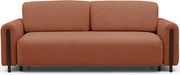 Canapea teracotă extensibilă/cu spațiu de depozitare cu tapițerie din țesătură bouclé 244 cm Arcadova – ELTAP