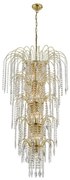 Lustra cristal casa scarii design LUX Waterfall gold 13L