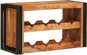 vidaXL Raft pentru vin Maro 100 x 45 x 33 cm Lemn Solid de Acacia