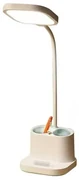 Lampă de masă Platinet 5 W, baterie + pahar + USB, alb