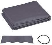 Outsunny Pânză de Schimb pentru Copertină Retractabilă Anti UV 30+, 3.47x2.4 m, Gri | Aosom Romania