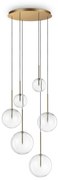 Lustra suspendata design modern Equinoxe sp6 alama/transparent