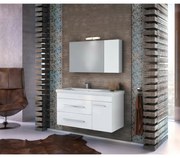 Dulap cu oglinda suspendat Drop Status alb 2 usi 97 cm