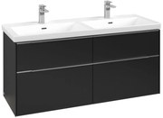 Villeroy &amp; Boch Subway 3.0 dulap 127.2x46.2x57.6 cm sub chiuveta pe perete negru C568L0VL