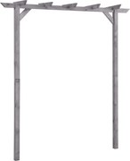 vidaXL Pergolă de grădină, gri, 200x40x205 cm, lemn de pin tratat