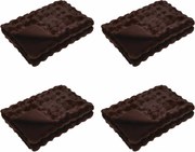 vidaXL Pătură din de iepure artificial antiderapantă Olite 4 pcs