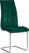 Scaun bucatarie SALOMA NEW, stofa catifelata verde, 42x56,5x105 cm