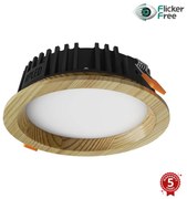 Corp de iluminat LED încastrat RONDO LED/6W/230V 4000K d. 15 cm lemn masiv pin APLED