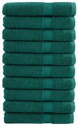 vidaXL Prosoape premium SOLUND 10 buc. verde 100x200 cm 600 gsm