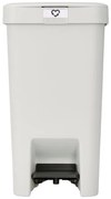Coș cu pedală Brabantia StepUp 1008480, 16 L, Materiale ecologice, Deschidere mare, Gri deschis
