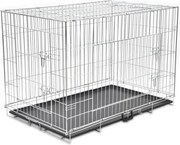 vidaXL Cușcă pentru câini pliabilă, metal, XXL