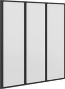 vidaXL Paravan de duș Negru 132 x 2 x 140 cm Aluminiu și PP