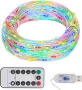 vidaXL Instalaţie cu 300 LED-uri, multicolor, 30 m