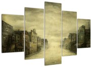 Tablou - Oraș colorat, abstracție (150x105 cm)