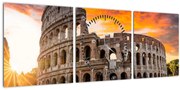 Tablou - Coloseum din Roma (cu ceas) (90x30 cm)