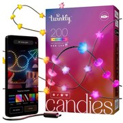 Instalație LED RGB dimabilă de Crăciun Twinkly TWKS200RGB-G 200xLED 14 m USB Wi-Fi