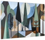 Tablou - Abstracție geometrică naturală II. (70x50 cm)
