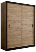 Dulap cu uși glisante SAPHIRA 203x215 cm, stejar craft