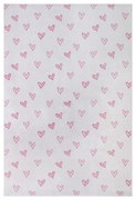 Covor pentru copii alb-roz 160x235 cm Hearts – Hanse Home