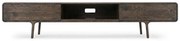 Comodă TV maro din lemn de stejar 220x45x45 cm Fawn – Gazzda