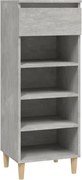 vidaXL Pantofar, gri beton, 40x36x105 cm, lemn prelucrat
