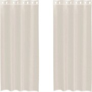 vidaXL Perdele Voile cu Oeli 2 buc Crem 140x245 cm