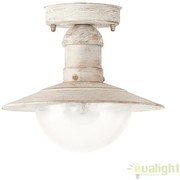 Plafoniera exterior cu protectie IP44, finisaj alb antic, diametru 24cm, Oslo 8739 RX