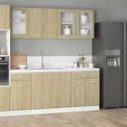 vidaXL Set dulapuri de bucătărie Lyon 4 piese stejar sonoma, lemn prelucrat