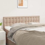 vidaXL Tăblii de pat 2 buc. cappuccino 72x5x78/88 cm piele ecologică