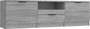 vidaXL Comodă TV, sonoma gri, 140x35x40 cm, lemn prelucrat