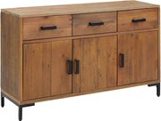 vidaXL Servantă, maro, 110x35x70 cm, lemn masiv de pin reciclat