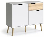 Comoda alba OSLO 75387 cu 1 sertar