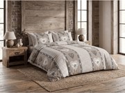 Lenjerie de pat creponata HEART RETRO POLY maro Dimensiune lenjerie de pat: 70 x 90 cm | 140 x 200 cm
