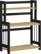 Raft pentru masa NORVIKA 41x53 cm, negru / stejar artizanal