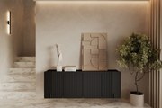 Comodă Malmi 200 cm suspendată - negru mat / negru