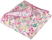 Cuvertură roz matlasată 220x230 cm Tilly Floral – Catherine Lansfield