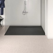 Cadita de dus dreptunghiulara Ideal Standard i.life Ultra Flat S negru intens 200x100 cm